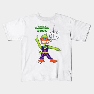 Disco Dancing Duck Kids T-Shirt